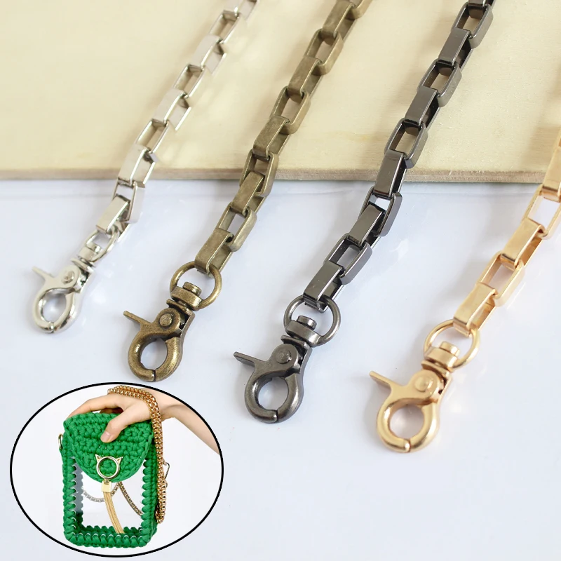 

40/60/100/120cm Thin Chain Bag Chain Hardware Handbag Accessories Metal Alloy Women's Shoulder Bag Chain Strap Bag Accessories