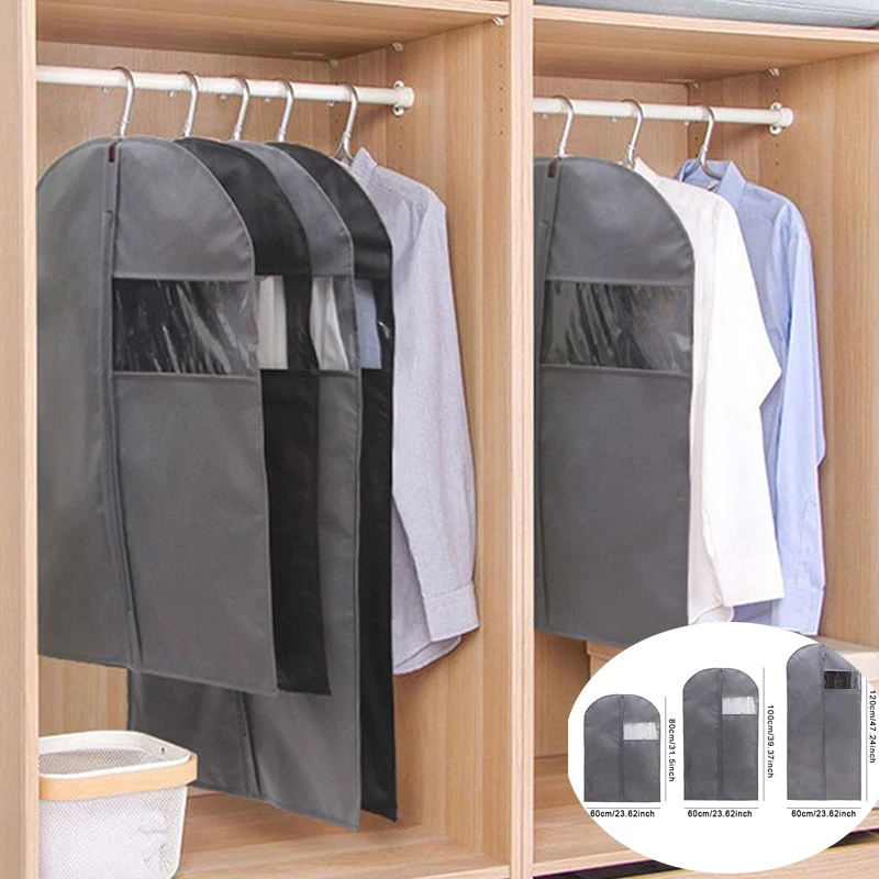 

Waterproof Clothes Dustproof Dust Covers Clothing Cover Coat Suit Dress Protector Hanging Garment Bags Closet Organizer New
