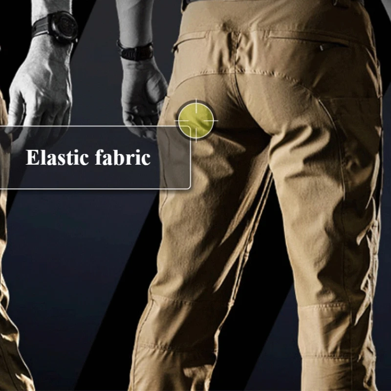 Тактические мужские брюки-карго с несколькими карманами лоскутные боевые