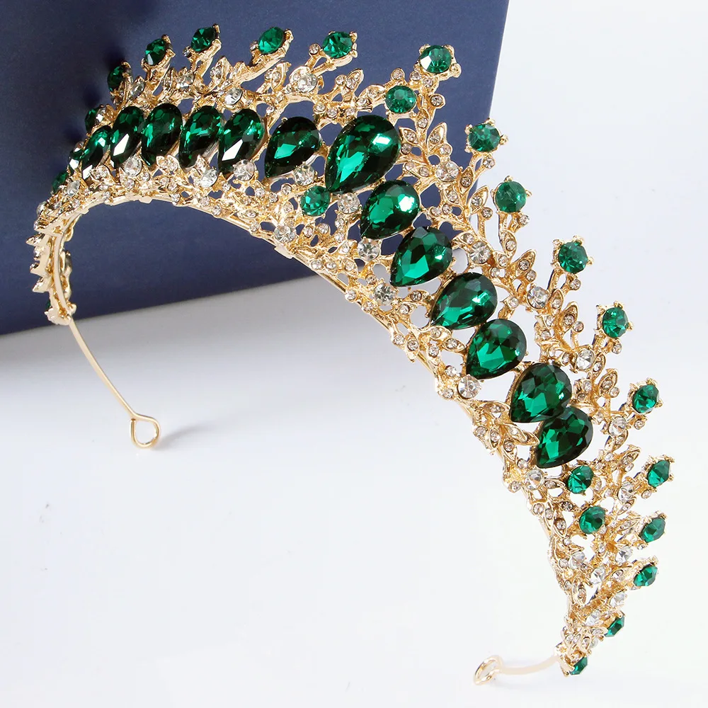 

The New European And American Alloy Color Diamond Set Jewel Bride Crown Wedding Dress Must Wear Headwear Festival Crystal Wholes