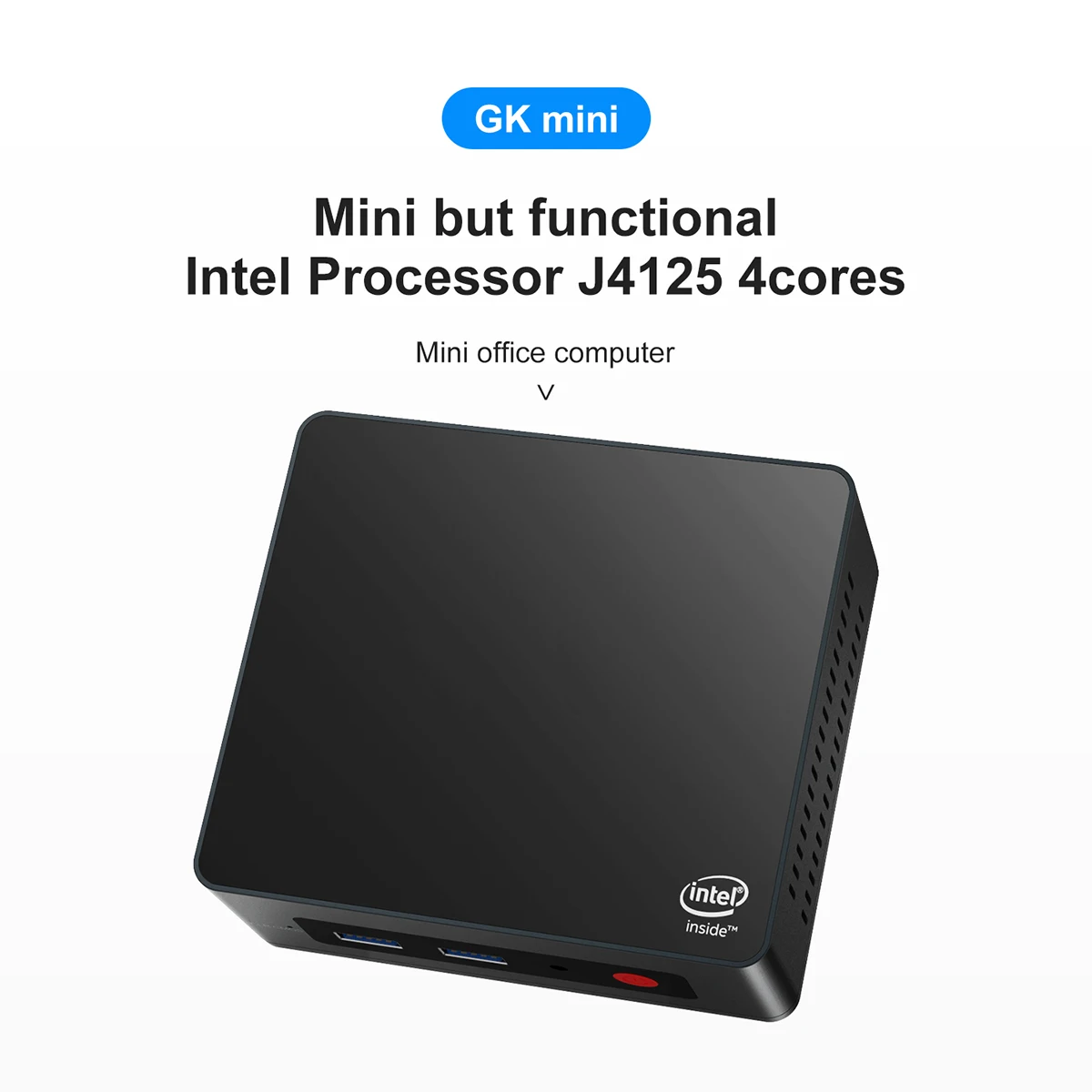 

Beelink GK Mini Windows 11 MINI PC Intel Gemini J4125 8GB 128GB 256GB 5.8G WiFi 1000M LAN 4K Mini Computer VS GK3V