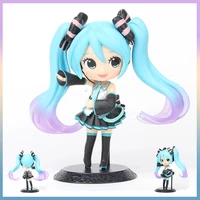 16cm anime q version aqua blue girl figure ornaments model doll birthday christmas gift collection toy gift for children