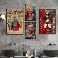 bandai clown girl harley quinn art poster kraft paper sticker diy room bar cafe vintage decorative painting