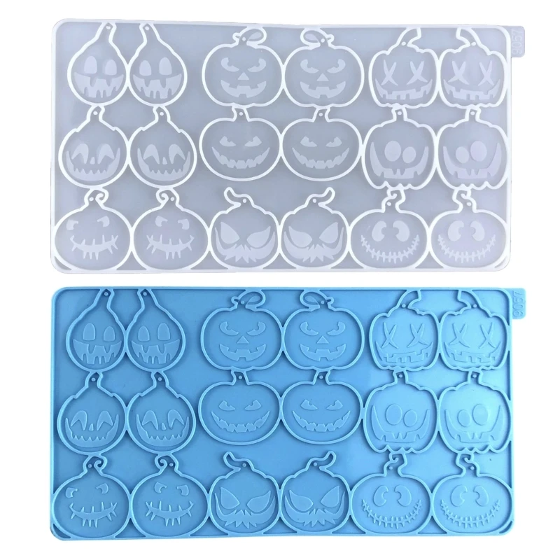 

N58F глянцевая силиконовая смола формы Хэллоуин тыква брелок плесень DIY подвесные украшения ювелирные изделия форма для из