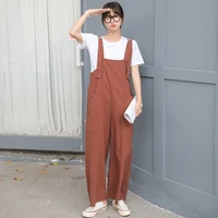 loose suspender jumpsuit new summer style fashion 2022 lazy slim casual wide leg pants