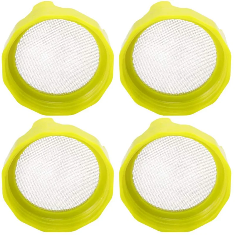 

4PCS Mason Jar Sprout Lid Sprout Seeds Strainer Seed Sprouter Cover Kit Durable Curved Mesh For Sprouts Growing