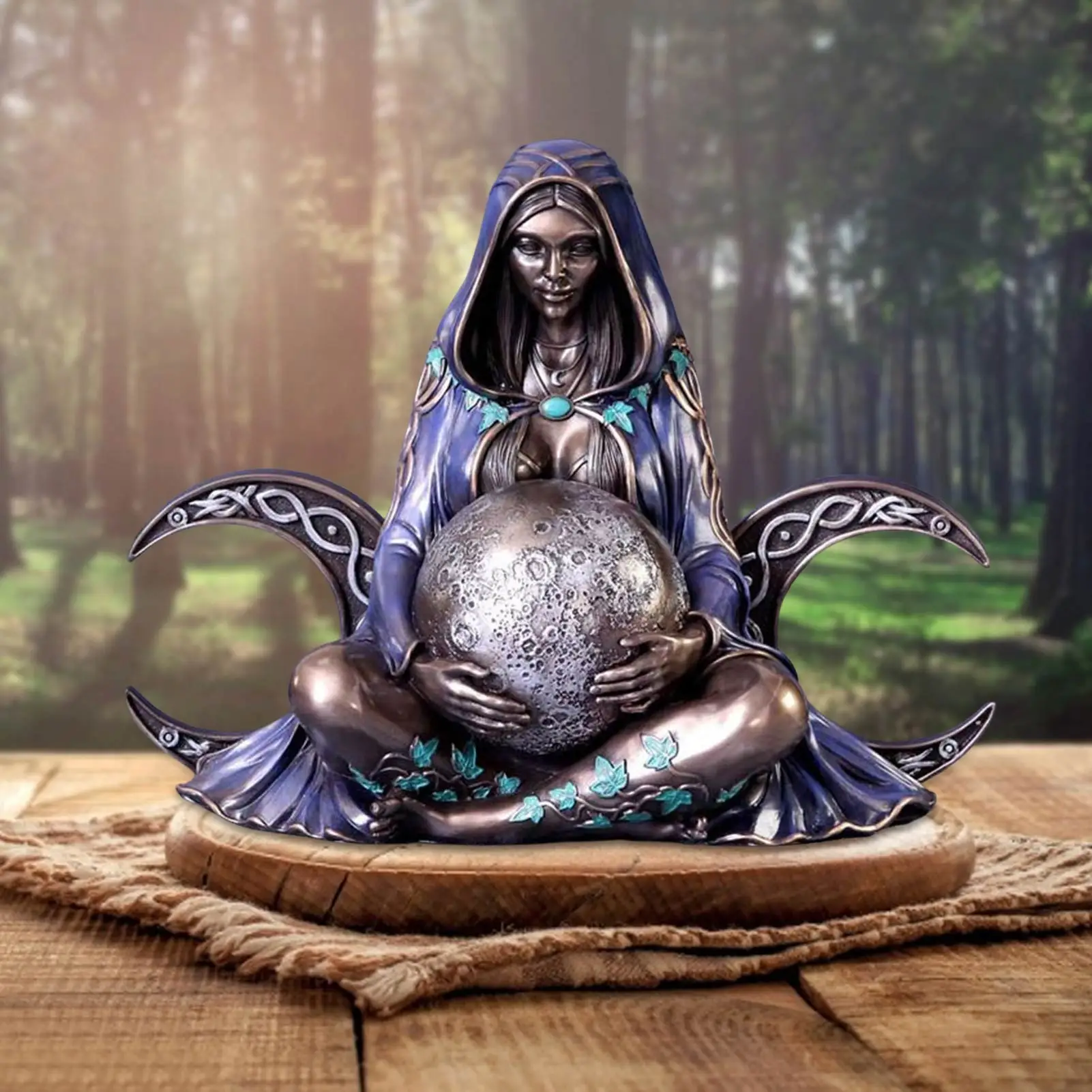 

Millennial Gaia Statue Resin Crafts Mother Earth Goddess Art Statue Sculpture Mythic Figurine Ornament Earth Day Home Decoration