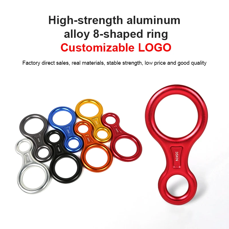 

В 1 25KN винт для альпинизма Lock карабин + 35KN Рисунок 8 спусковой шнур черный