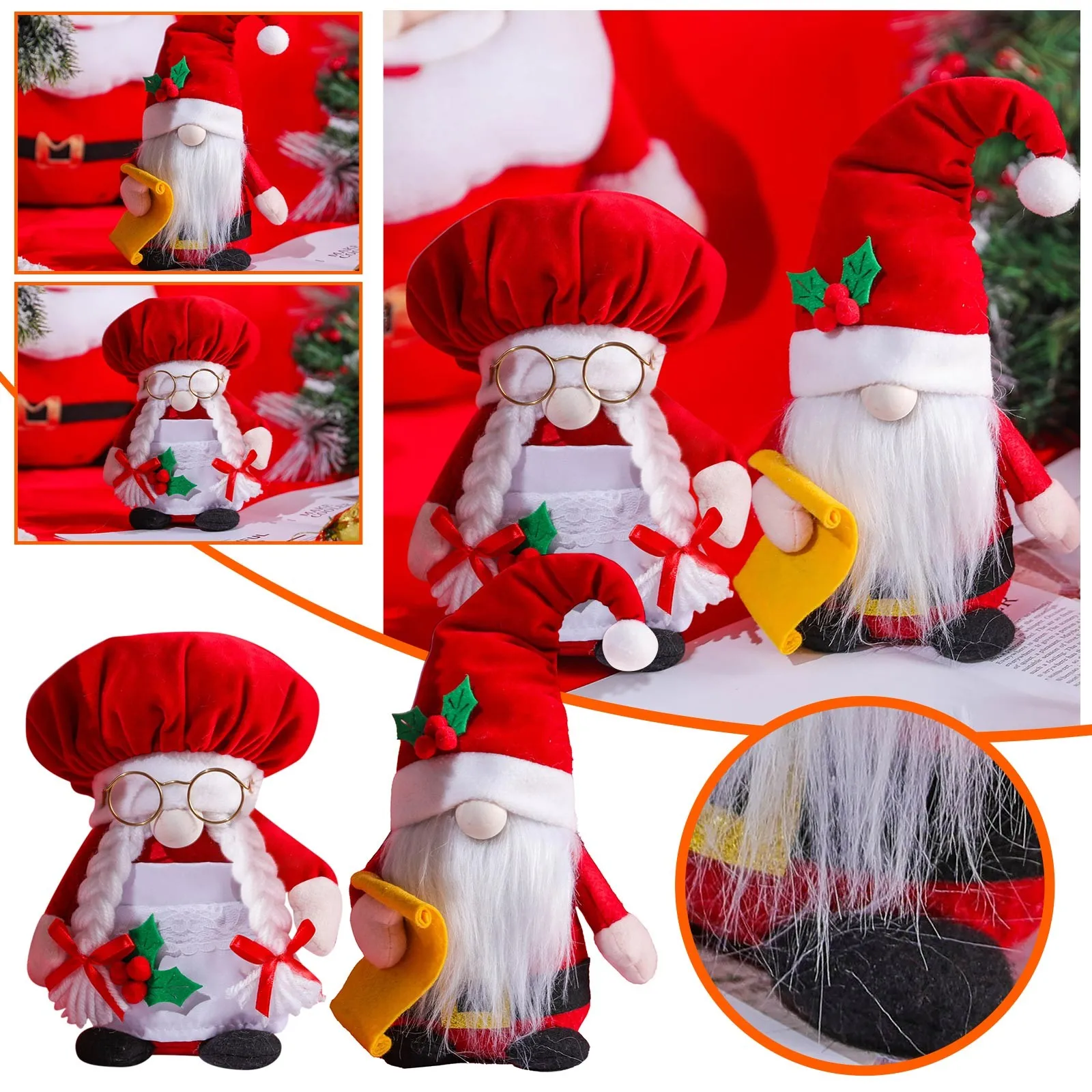 

Christmas Red Forest Man h Toy Doll Faceless Old Man h Doll Children's Gift*1pcs Clank Toy