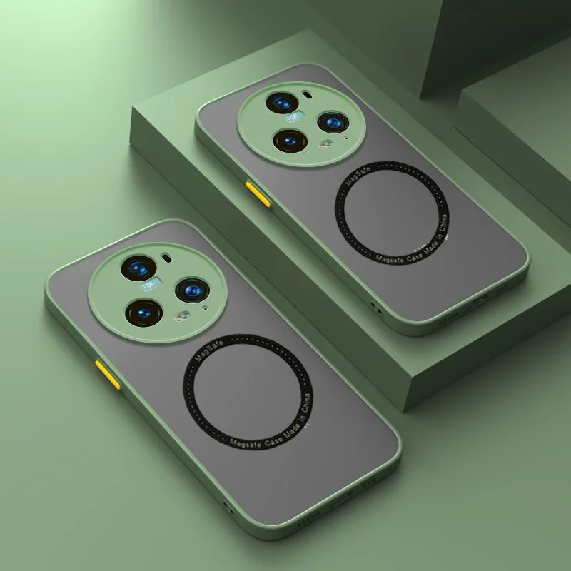 

For Magsafe Luxury Transparent Matte Case For Huawei Honor Magic 5 4 Pro Magnetic Wireless Charging Cover For Magic 5