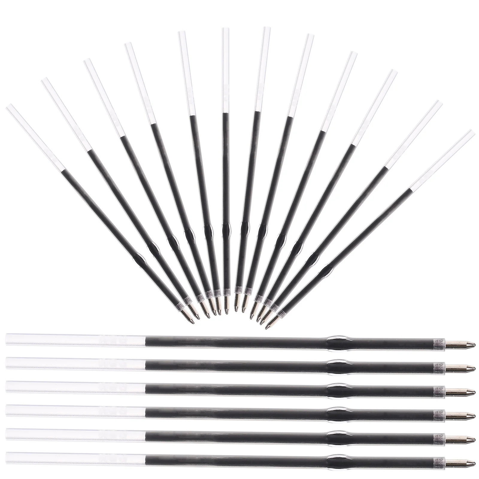 100 шт. 07 мм черная офисная кнопочная шариковая ручка стержень