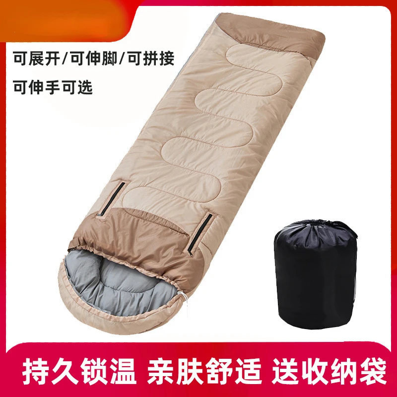 

Спальный мешок для кемпинга, Портативный, Сверхлегкий, Компактный, Хлопковое одеяло, Путешествия, На открытом воздухе, Конверт, Зима