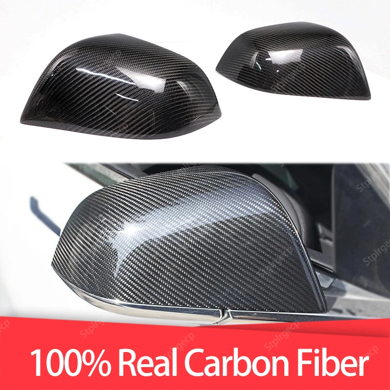 

Side Wing modified Real Carbon Fiber Rearview Mirror Cover caps for Tesla TESLA MODEL Y Model 3 Model X Model S accessories