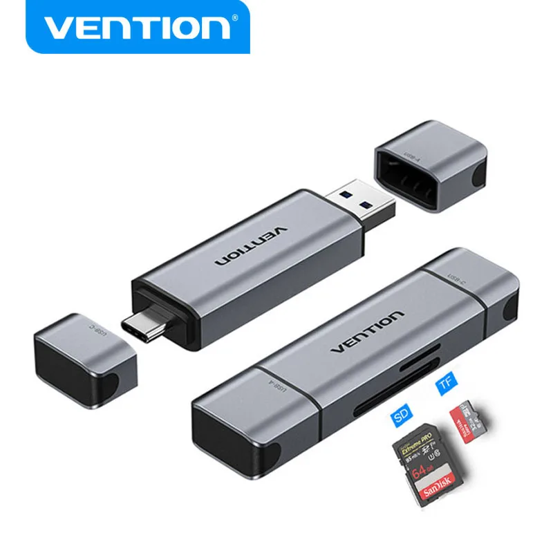 Vention Card Reader USB 3.0&TypeC to SD Micro SD TF Card Reader for PC Laptop Accessories Smart Memory Cardreader SD Card Reader