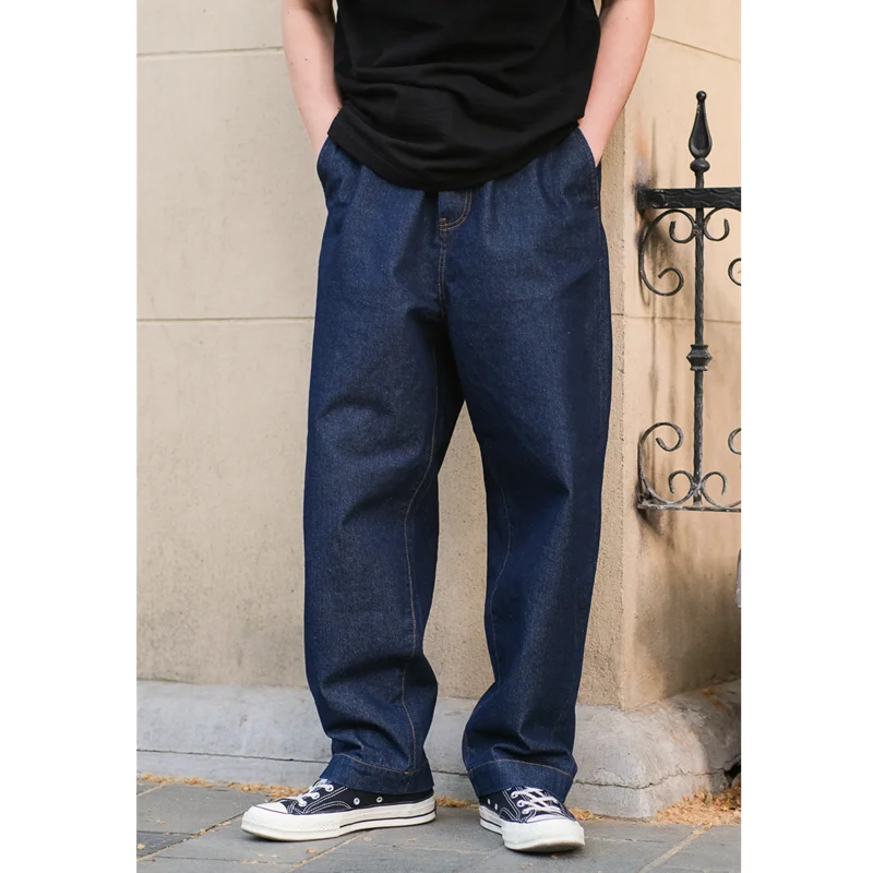 Simons Vintage 14oz Raw Denim Jeans Slim Fit Amekaji Japanese Style Lounge Pants