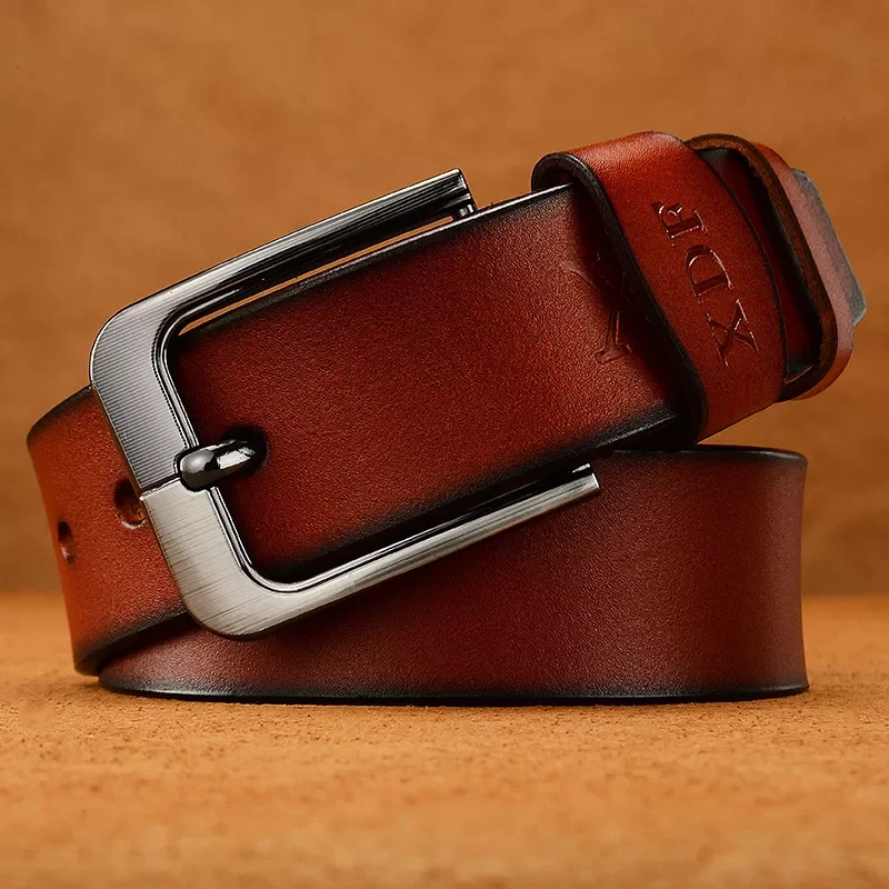 Belt Microfiber Leather Luxury Strap Male Belts for Men New Fashion with Designer Vintage Pin Buckle High Quality KZR002
