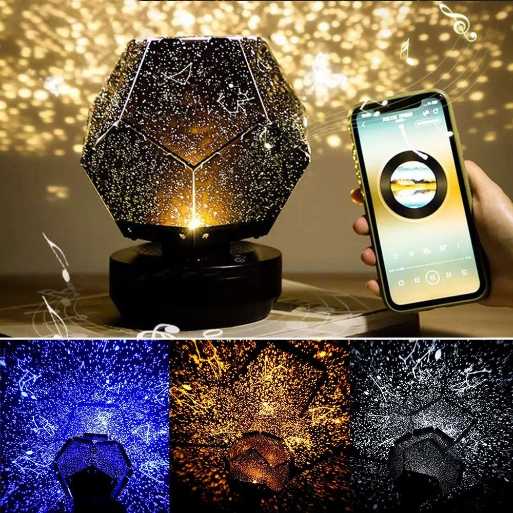 

Novelty Romance LED Star Projector Lamp Sky Projection Cosmos Night Light Lamp Kid's Gift Home Decoration