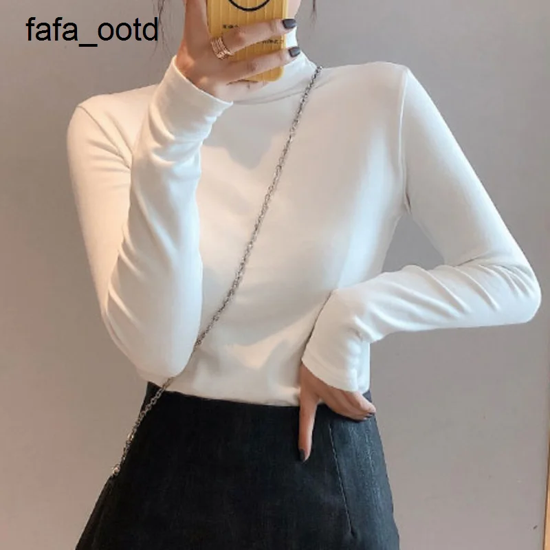 

Женские пуловеры 2022, свитер, вязаный свитер с высоким воротником на осень и зиму, женские корейские топы, короткий облегающий свитер с длинн...