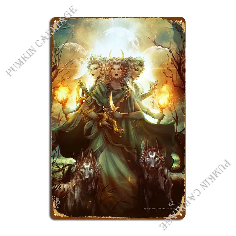 

Hecate металлический плакат с табличкой, домашняя настенная стена, индивидуальный фотографический плакат
