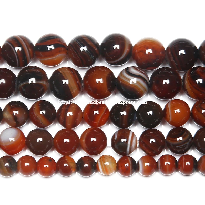 Бусины из агата Dream Color Stripes Tony and Beads 4-12 мм