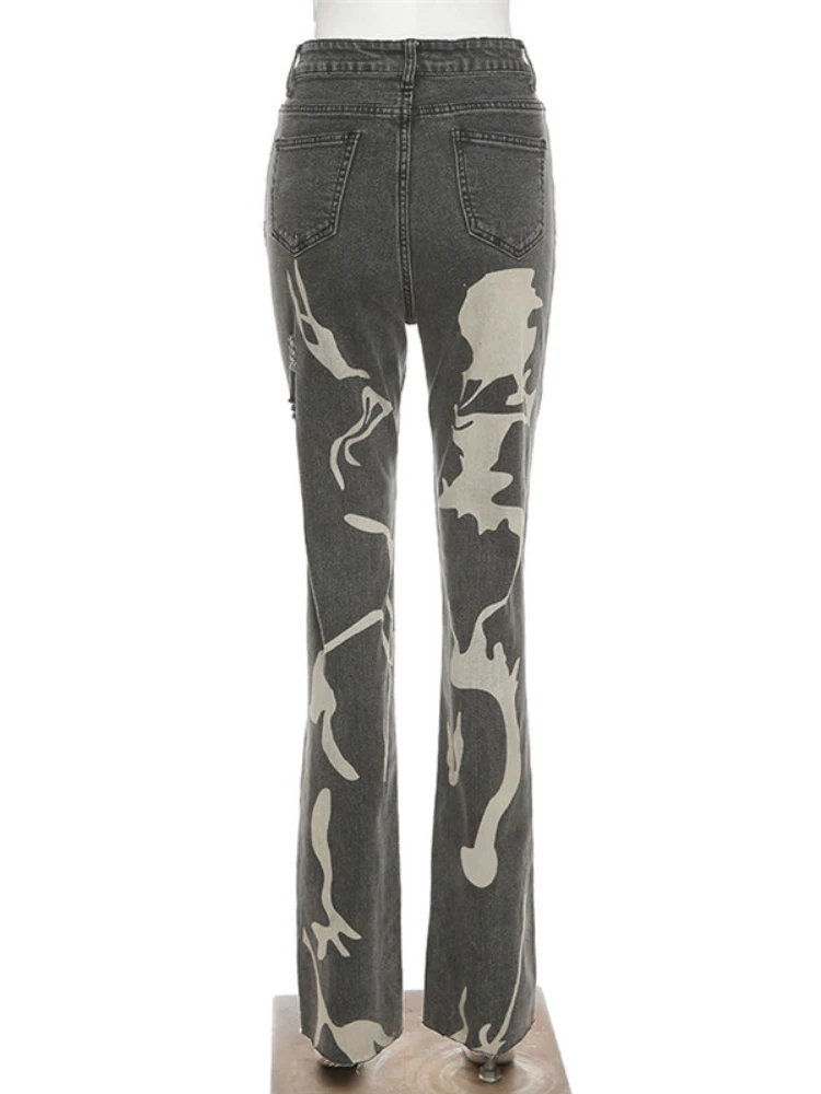 ADAgirl Baggy Jeans Women Streetwear Harajuku Elastic Ripped High Waist Denim Trousers Y2k Vintage Slouchy Female Harlan Pants