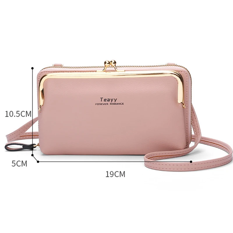 Women Wallet Crossbody Bag For Mobile Phone Coins Organizer Pouch Large Capacity ID Card Storage Case Elegant Lady Carry-on Bags images - 6