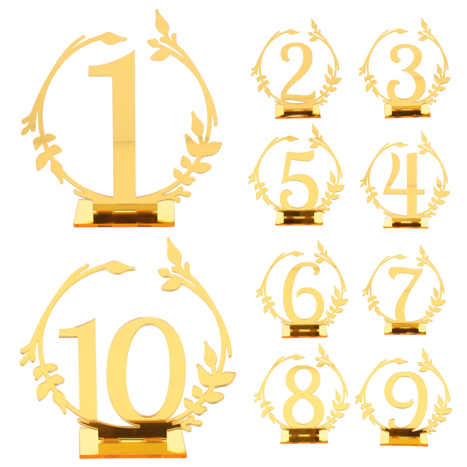 

10 Pcs Clip Acrylic Reserved Signs Rustic Wedding Decorations Table Decorative Seating Banquet Circle Kitchen