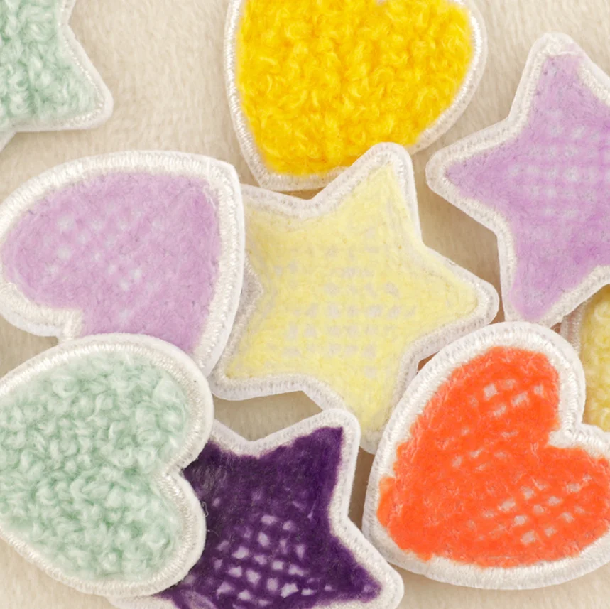 Наклейка на 10 шт. Полотенце Сердце Звезда Вышитые нашивки Одежда Шляпа Сумка