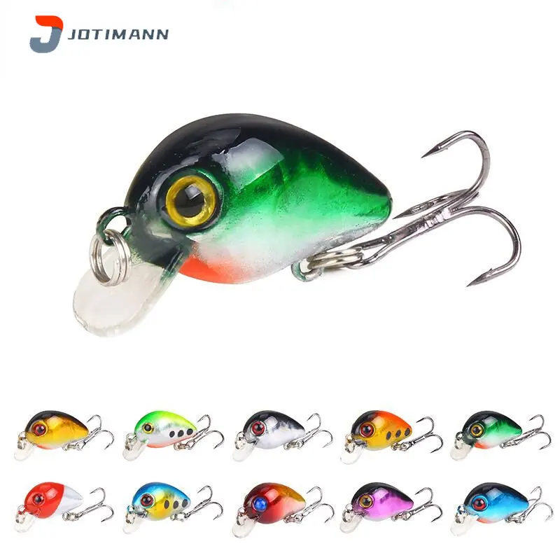 

New Floating Hard Lures 3cm/1.6g Artificial Fishing Lure Topwater Crankbait 3D Eye Bionic Fake Bait Wobbler Pesca Fishing Tackle