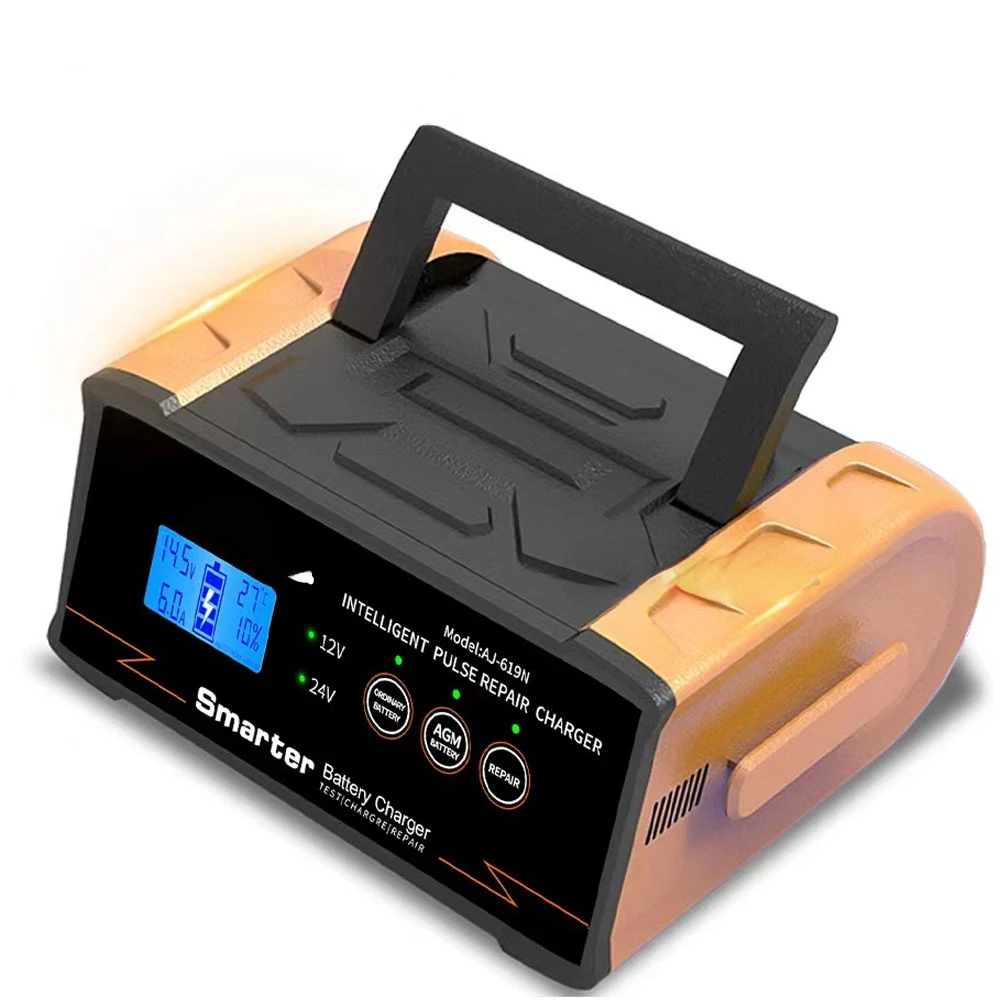

Интеллектуальное импульсное Ремонтное свинцово-Кислотное зарядное устройство 12 в 25 а 24 в 12 а автоматическое зарядное устройство для автомобиля грузовика мотоцикла лодки