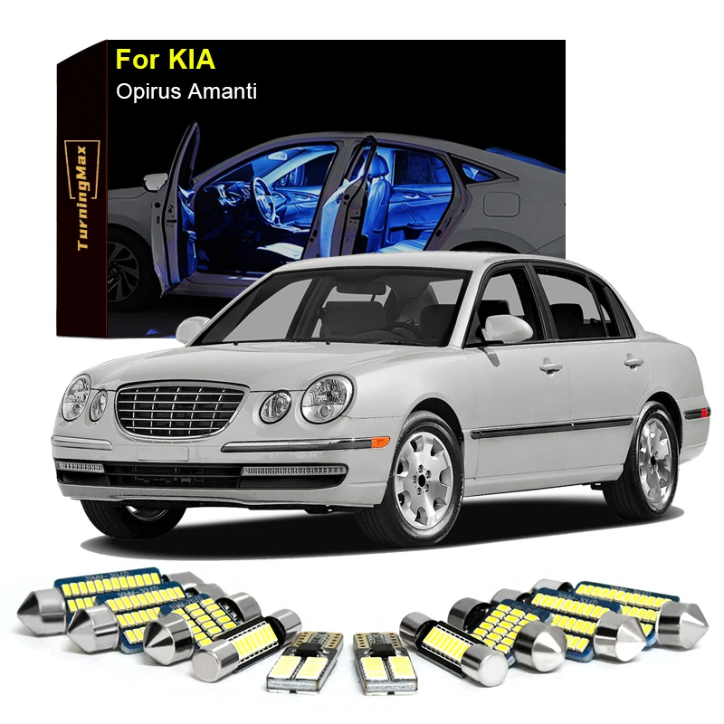 

Canbus Interior Lighting LED Bulbs Kit For KIA Opirus Amanti 2003-2011 Trunk Dome Map Reading Indoor Lamp Lights Car Accessories