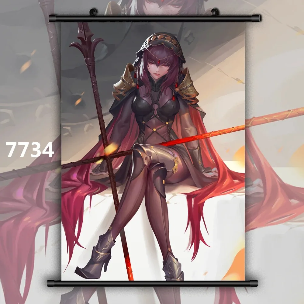 Fate Grand Order Assassin Scathach Skadi аниме постер современный стиль холст принт без рамы