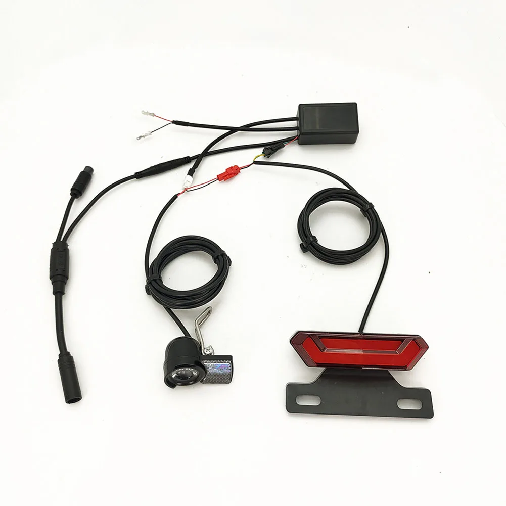 

12~48V Ebike Headlight Tail Rear Lights Brake Lamp Electric Bike Light With 6V Instrument Switch For Bafang Ebike Accessories