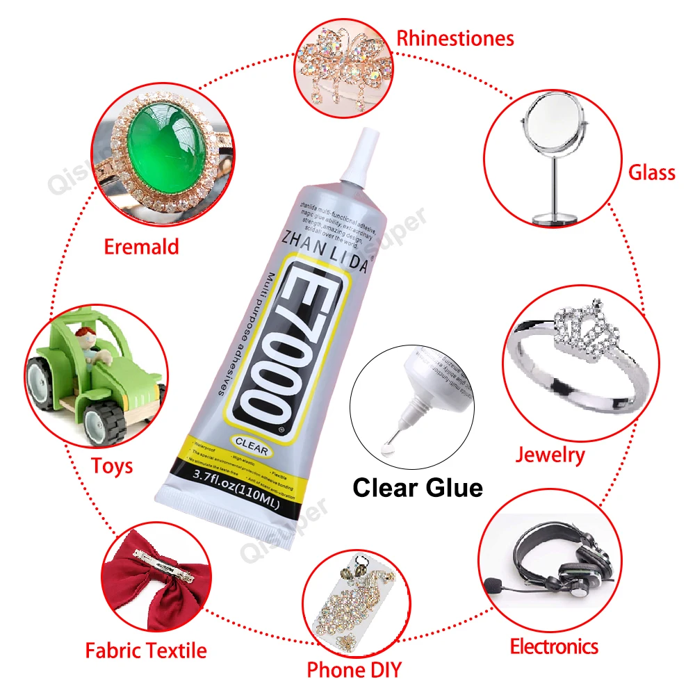 Прозрачный E7000 клей для дисплея мобильного телефона нашивки одежды кожаные ткани