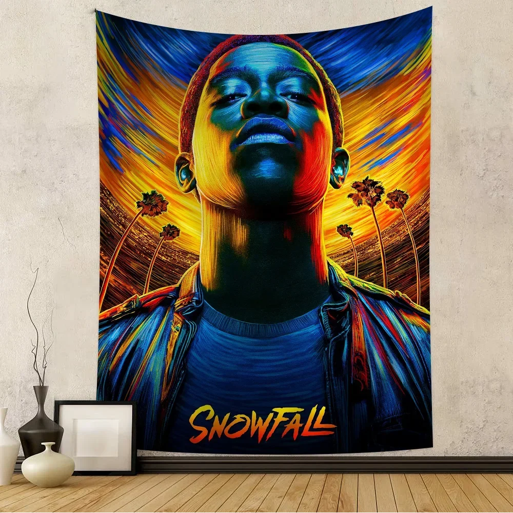 Настенный гобелен в виде снегопада для ТВ-сериала художественная научная