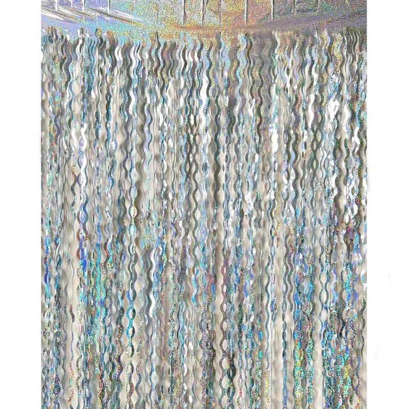 Лазерная занавеска с бахромой 1 м * 2