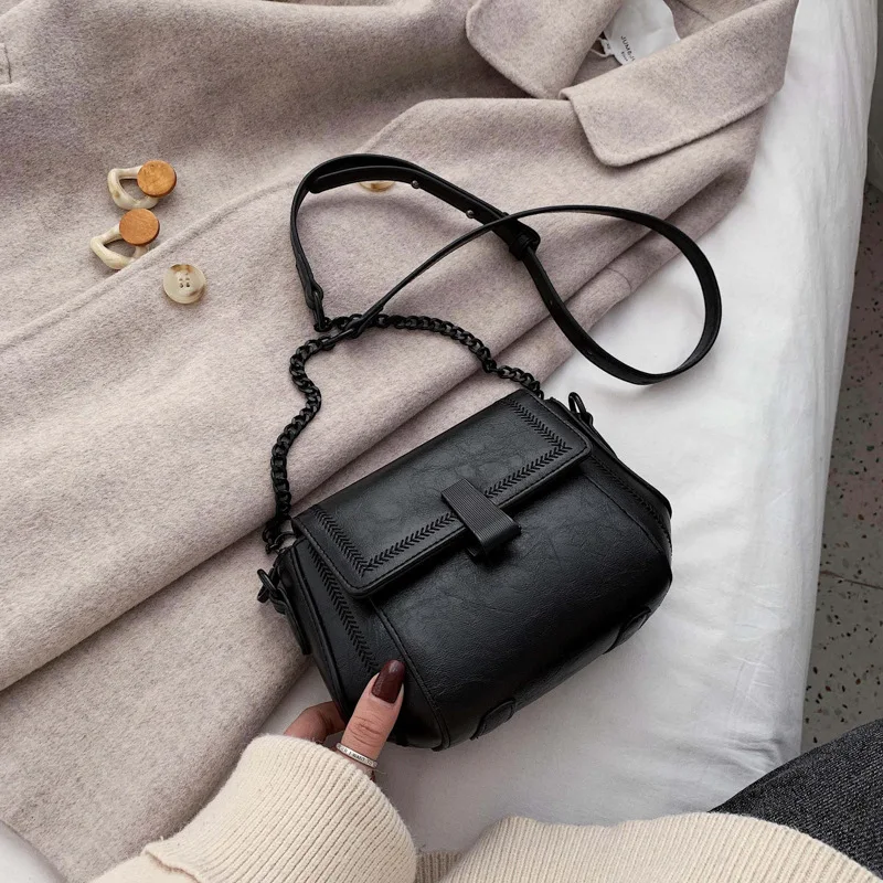 

Новая модная женская сумка через плечо, сумки через плечо, женский кошелек, сумка через плечо, брендовая дизайнерская однотонная сумка из ис...