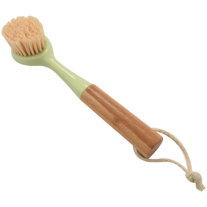 Promotion! 1Pcs Natural Bamboo Dish Brush Hand Over Wood Handle And Stiff Bristles Eco Friendly Scrubber For Cleaning |