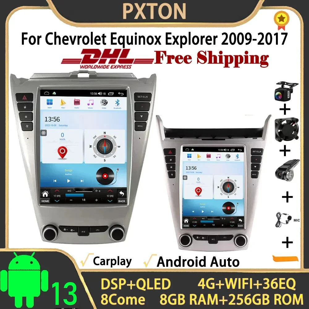 

Автомобильная Мультимедийная система Pston 8 + 256 ГГц для Chevrolet Equinox 2009-2017, 9,7 дюймов, Android 13, GPS, DSP