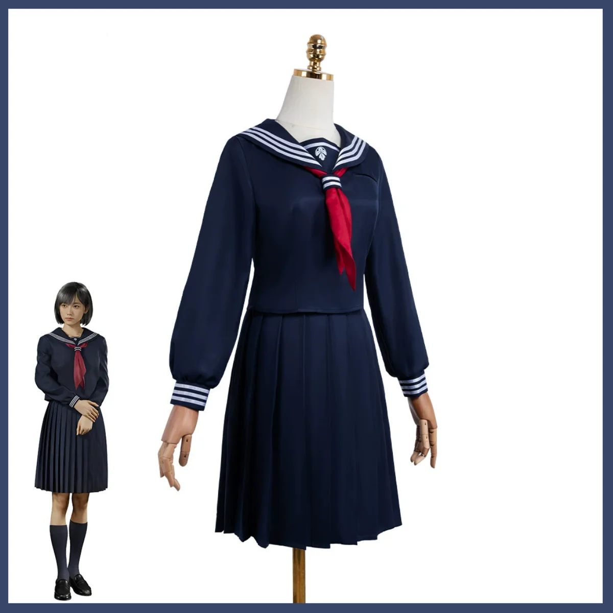 Фото Новая игра ужасов SILENT HILL F Shimizu Hinako Косплей Костюм JK Школьная форма Парик для женщин Кампусный костюм Карнавальное платье №4