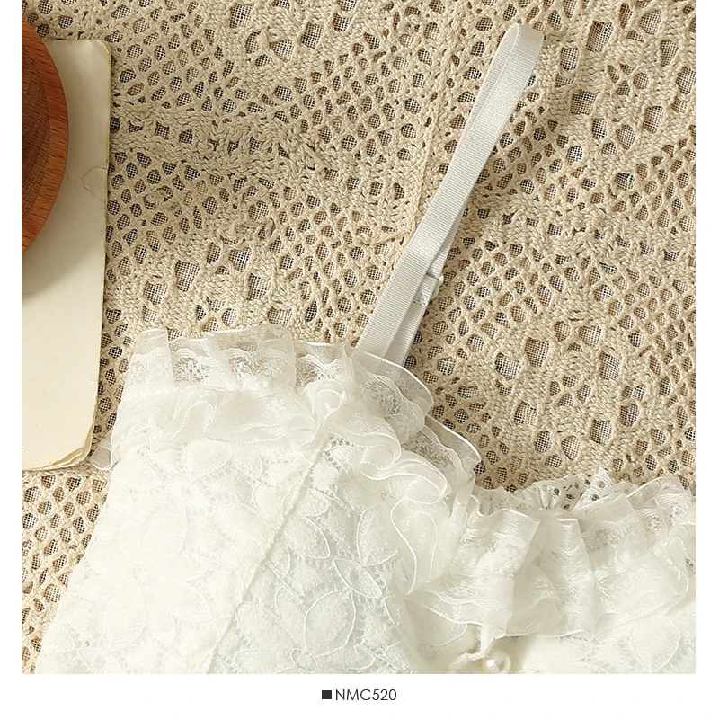 Женские летние сексуальные кружевные топы на бретелях с подушечкой для