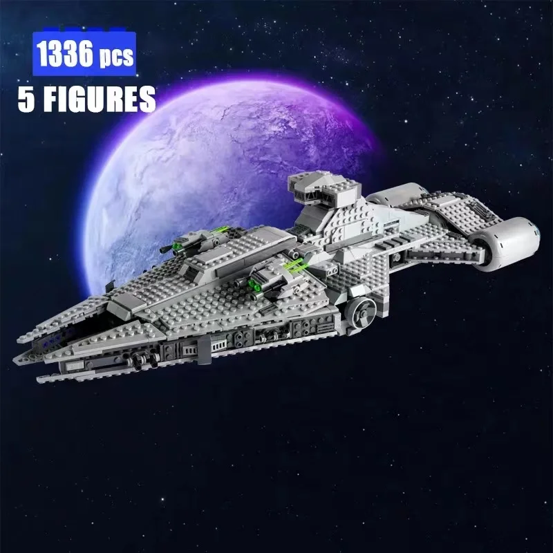 

NEW 2021 Adventure Trip Light Cruiser Building Blocks Model Assembling Boy Toy Spaceship Bricks Children's Birthday GiftS 75315