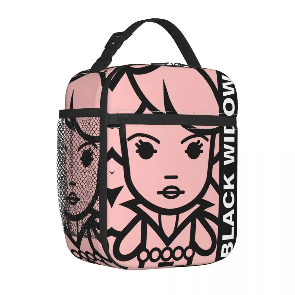 Изолированный Ланч-бокс Черная Вдова стилизованный художественный портативный