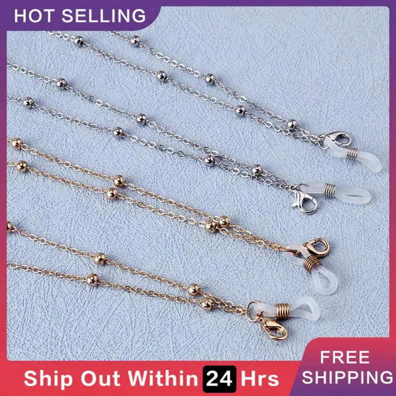 

Metal Glasses Chain Lanyards Leaf Beads Face Lightweight Portable Mask Chains Anti-slip All-match Tassel Pendant Eyewear Chain