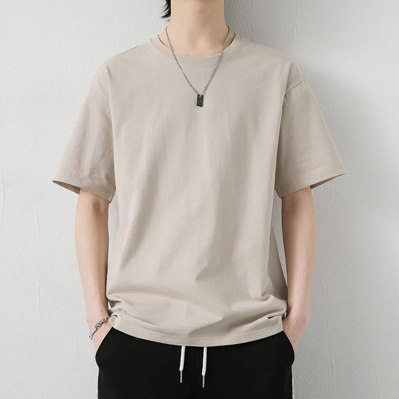 

Men's Short-sleeved Cotton Short-sleeved High-quality Port Wind Short Sleeve 12 Color Increase M-6XL Off White