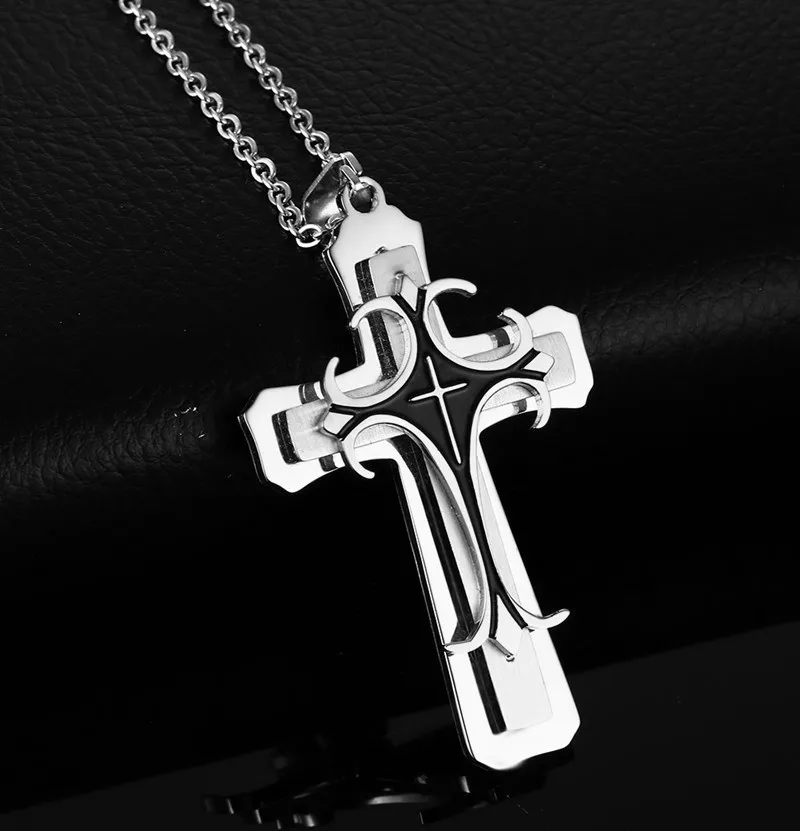 

Retro Vintage Gothic Cross Pendant Chain Necklaces Collar Choker Fashion Mens Hip Hop Jewelry Accessories Gift Christian