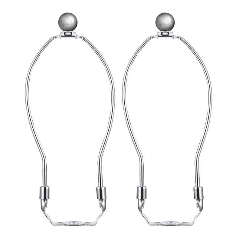 

2 Pcs Lamp Harp Set 8 Inch Lamp Harp Holder For Table And Floor Lamps (Chrome Polished)