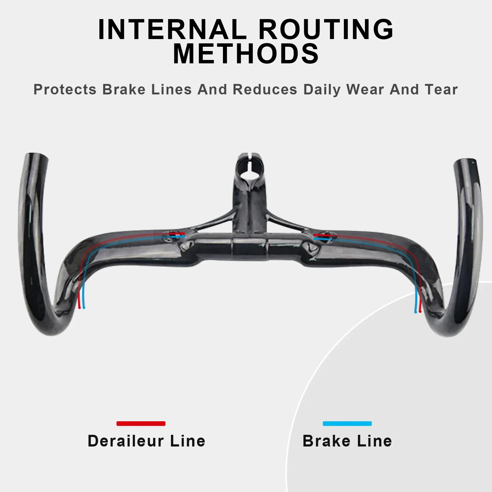 Карбоновый руль для шоссейного велосипеда интегрированный карбоновый с выносом