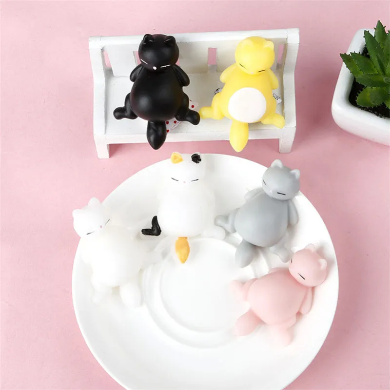 

Mini Change Color Squishy Cute Cat Antistress Ball Squeeze Rising Abreact Soft Sticky Stress Relief Toys Funny Gift mochi Toy