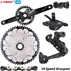 Переключатель передач LTWOO MTB 10 скоростей, механизм переключения передач 1X10S, задний переключатель передач KMC X10 цепной ток, комплект кривошипников 10s36T 40T 42T 46T 50T, кассета